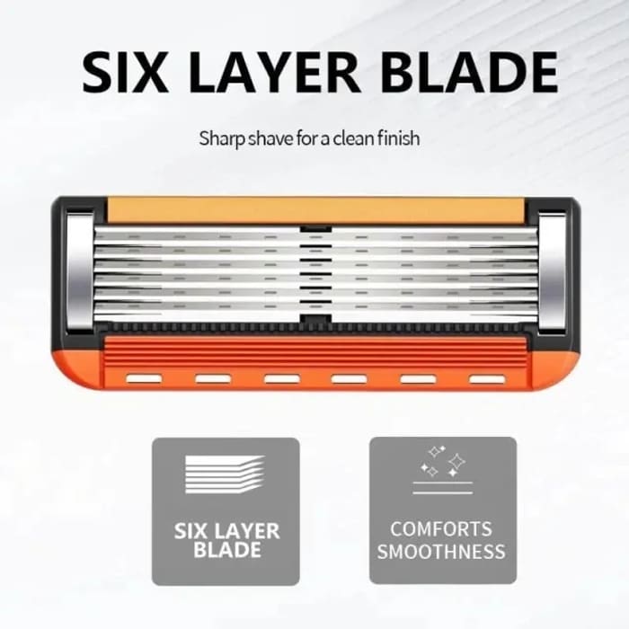🔥🔥Men's Razor Refill Set + Free Handle – Ultra-Sharp Stainless Blades for Smooth Shave